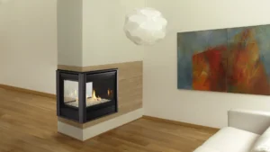 Foyer au Gaz 3 faces en coins